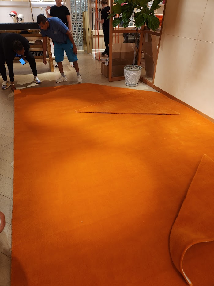 Subfloor preparation at Louis Vuitton Green Hills Mall