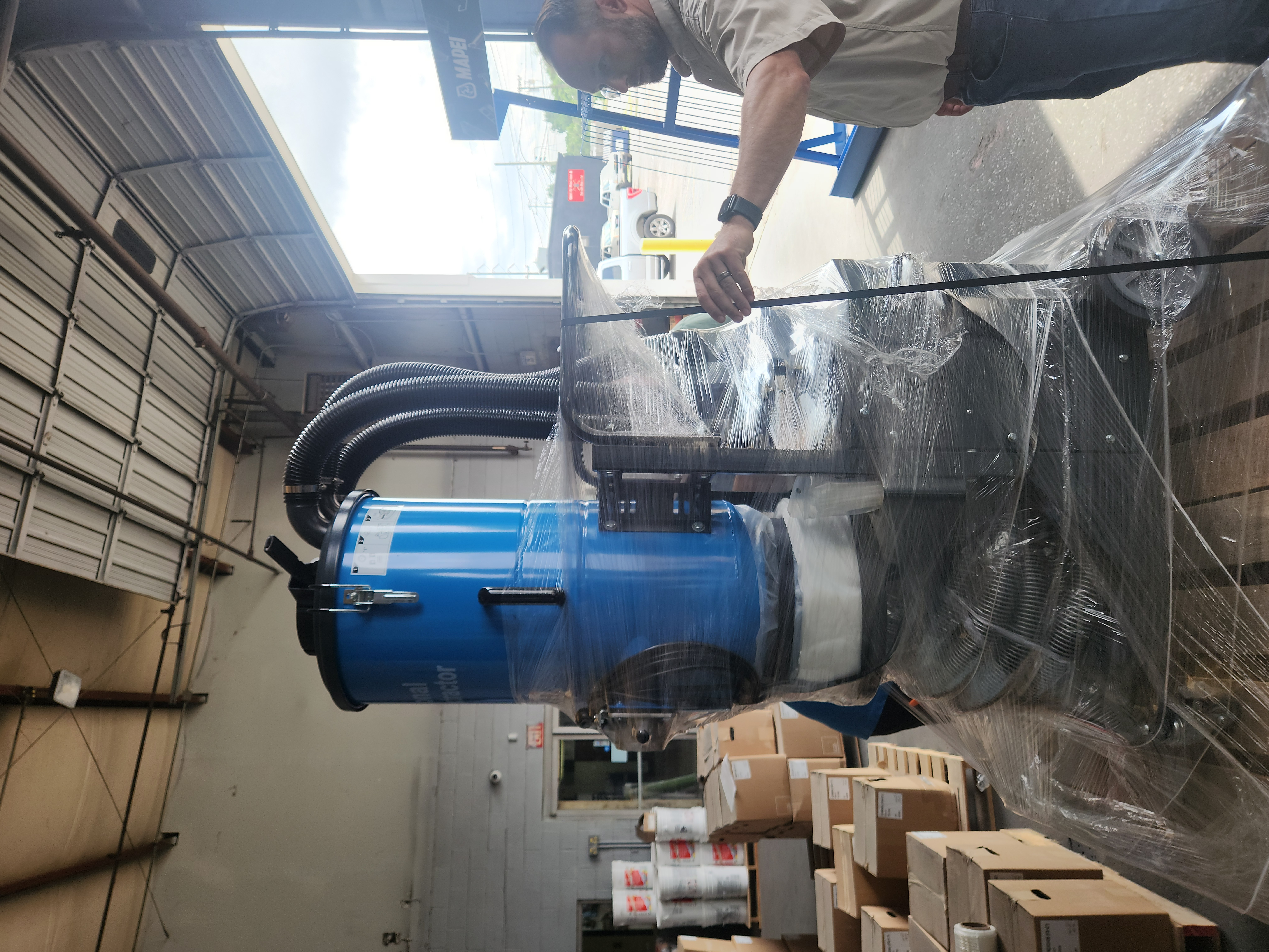 H-class HEPA dust extraction system — 180 Degree Floors equipment used on commercial concrete grinding projects